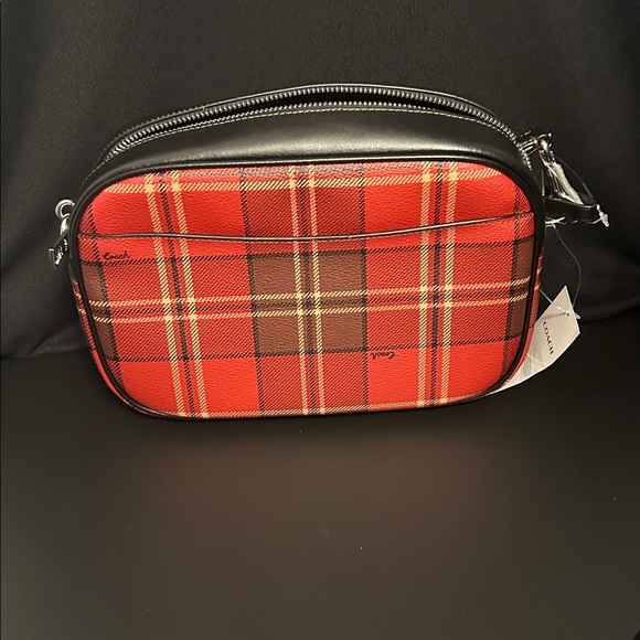 Coach *NWT* Jamie Camera Bag Red and Black Plaid Shoulder/CrossBody G2251 - Picture 5 of 11